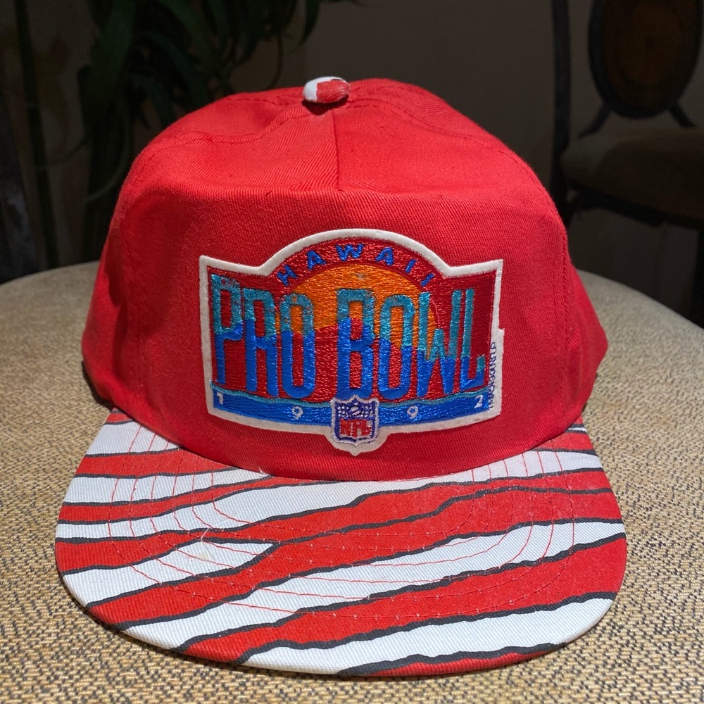 Vintage ‘92 Pro Bowl Hawai’i Cap with Zebra Print Brim